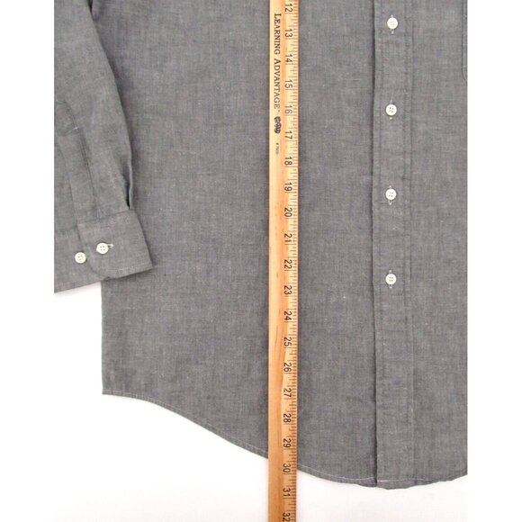 Vintage Stanley Blacker Shirt Mens Sz 15.5 Gray Chambray Classic Button Down USA - Picture 12 of 14